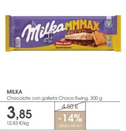 Supermercados Plaza Milka Chocolate con galleta Choco-Swing oferta