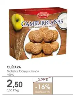 Supermercados Plaza Cuétara Galletas campurrianas oferta