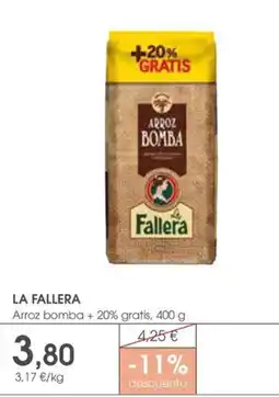 Supermercados Plaza La Fallera Arroz bomba + 20% gratis oferta