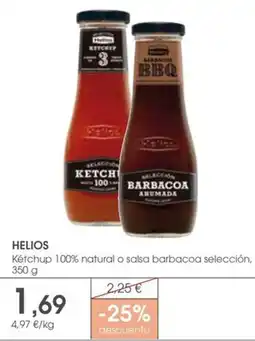 Supermercados Plaza Helios Kétchup 100% natural o salsa barbacoa selección oferta