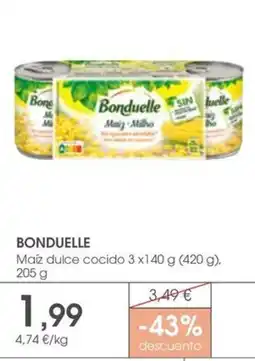 Supermercados Plaza Bonduelle Maíz dulce cocido oferta