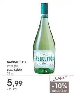 Supermercados Plaza Barbadillo Rebujito D.O. Cádiz oferta