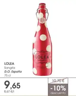 Supermercados Plaza Lolea Sangría D.O. España oferta