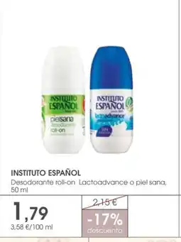 Supermercados Plaza Instituto Español Desodorante roll-on Lactoadvance o piel sana oferta