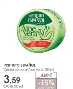 Supermercados Plaza Instituto Español Crema corporal Aloe vera oferta
