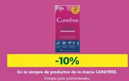 HiperDino CAREFREE En la compra de productos de la marca oferta