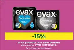 HiperDino EVAX COTTONLIKE En los productos de la gama de noche de la marca oferta