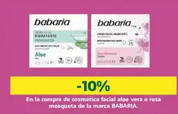 HiperDino BABARIA En la compra de cosmética facial aloe vera o rosa mosqueta de la marca oferta