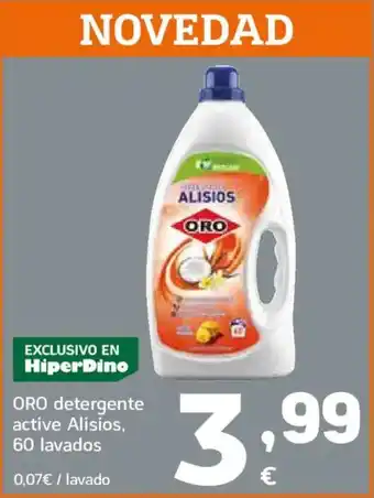 HiperDino ORO detergente active Alisios oferta