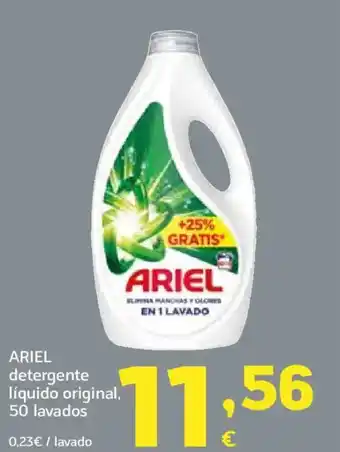 HiperDino ARIEL detergente líquido original oferta