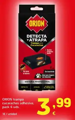 HiperDino ORION trampa cucarachas adhesiva oferta