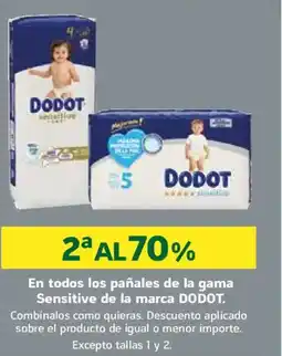 HiperDino DODOT En todos los pañales de la gama Sensitive de la marca oferta