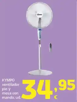 HiperDino KYMPO ventilador pie y mesa con mando oferta