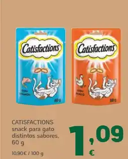 HiperDino CATISFACTIONS snack para gato distintos sabores oferta