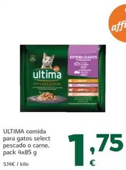 HiperDino ULTIMA comida para gatos select pescado o carne oferta