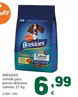 HiperDino BREKKIES comida para perros delicious salmón oferta