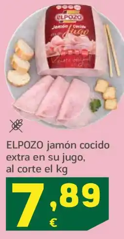 HiperDino ELPOZO jamón cocido extra en su jugo oferta