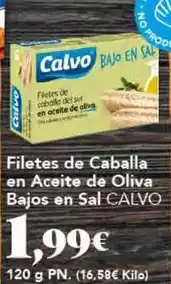 Gadis Calvo - filetes de caballa en aceite de oliva bajos en sal oferta