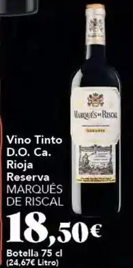 Gadis Marqués de riscal - vino tinto d.o. ca. rioja reserva oferta