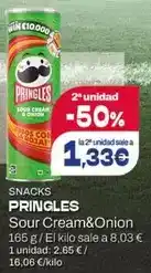 Hiperber Pringles - sour cream&onion oferta
