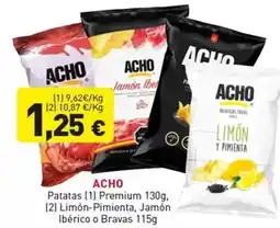 Hiperber Acho - patatas premium, limón-pimienta, jamón ibérico o bravas oferta