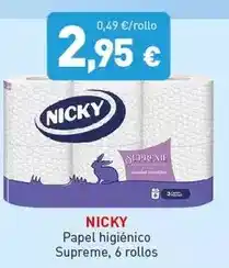 Hiperber Nicky - papel higienico supreme oferta