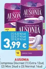 Hiperber Ausonia - compresa discreet extra, mini o normal oferta