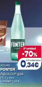 Supermercados Plaza Fonter - agua con gas oferta