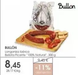 Supermercados Plaza Bellota - longaniza iberica picante oferta
