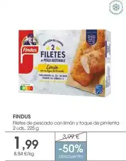 Supermercados Plaza Findus - filetes de pescado con limon y toque de pimienta oferta