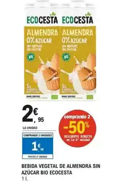 E.Leclerc Ecocesta - bebida vegetal de almendra sin azúcar bio oferta