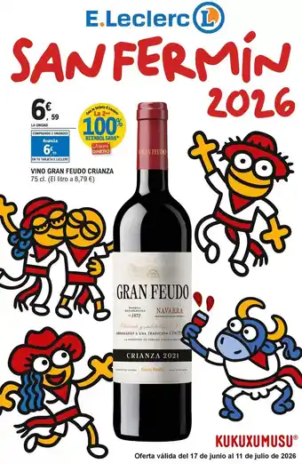 E.Leclerc Gran feudo - vino crianza oferta