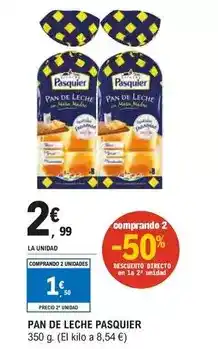 E.Leclerc Pasquier - pan de leche oferta