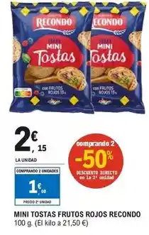 E.Leclerc Recondo - mini tostas frutos rojos oferta