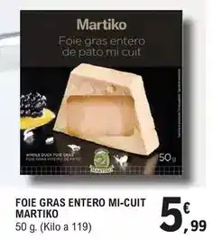 E.Leclerc Martiko - foie gras entero mi - cuit oferta