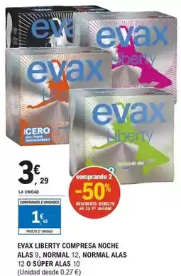 E.Leclerc Evax - liberty compresa noche alas oferta