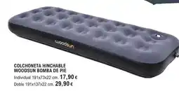 E.Leclerc Woodsun - colchoneta hinchable bomba de pie oferta