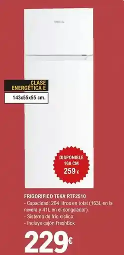 E.Leclerc Teka - frigorifico rtf2510 oferta