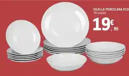 E.Leclerc Vajilla porcelana eco oferta