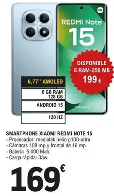 E.Leclerc Xiaomi - smartphone redmi note 15 oferta