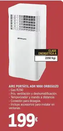 E.Leclerc Orbegozo - aire portátil adr 9000 oferta