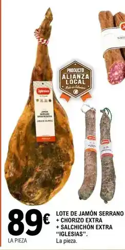 E.Leclerc Iglesias - lote de jamón + chorizo extra + salchichon extra oferta