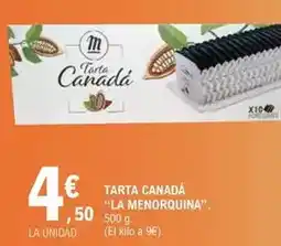 E.Leclerc La menorquina - tarta canadá oferta