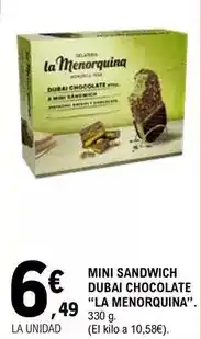 E.Leclerc La menorquina - mini sandwich dubai chocolate oferta
