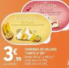 E.Leclerc Carte d'or - tarrinas de helado oferta