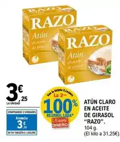 E.Leclerc Razo - atún claro en aceite de girasol oferta