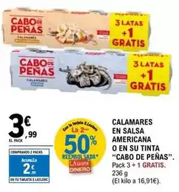 E.Leclerc Cabo de peñas - calamares en salsa americana oferta