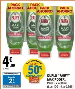 E.Leclerc Fairy - duplo maxipoder oferta