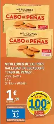 E.Leclerc Cabo de peñas - mejillones de las rias gallegas en escabeche oferta