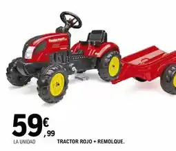 E.Leclerc Tractor rojo + remolque oferta